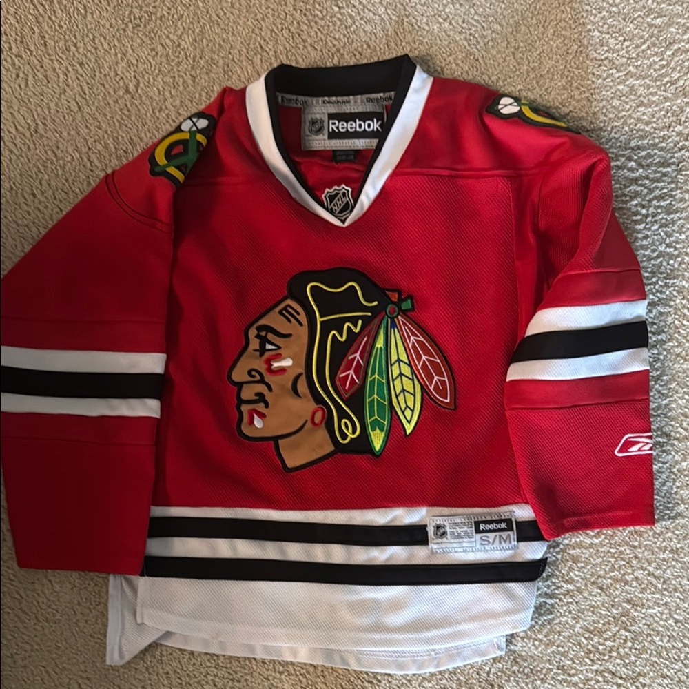 Reebok Red and Black Hockey Jersey